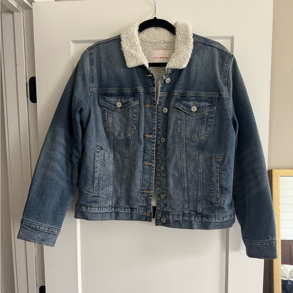 Lucky Brand faux Sherpa Jean denim jacket